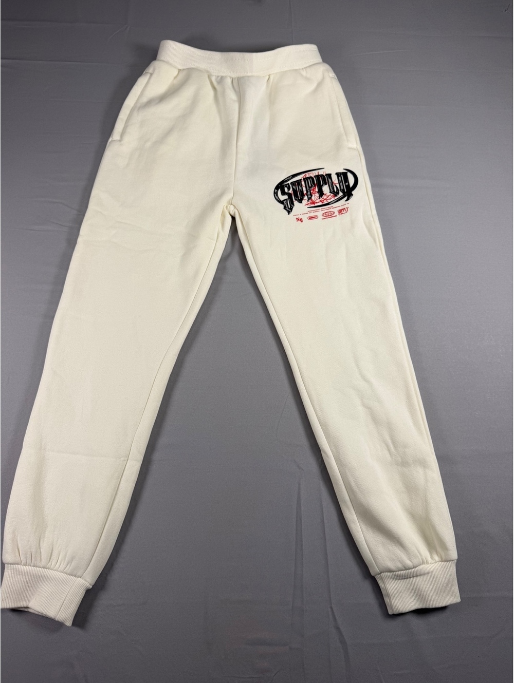 Supply & Demand Chrome Jogger Pants Tofu/Chinese Red Size Medium